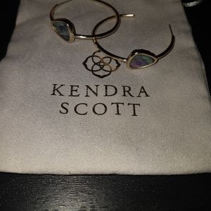 Kendra scott lilac abalone hoop earrings